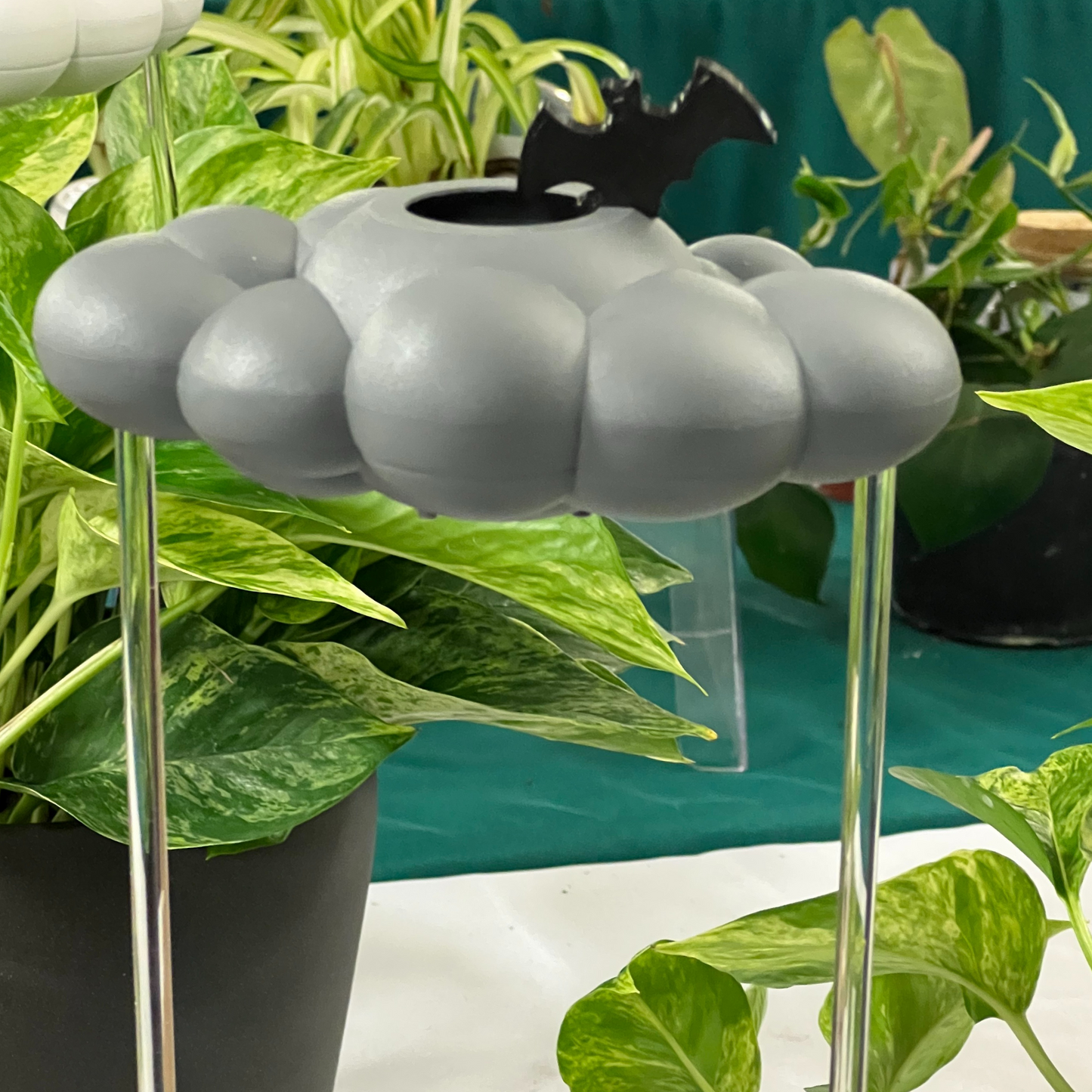 Stormy Dripping Rain Cloud with Bat Charm