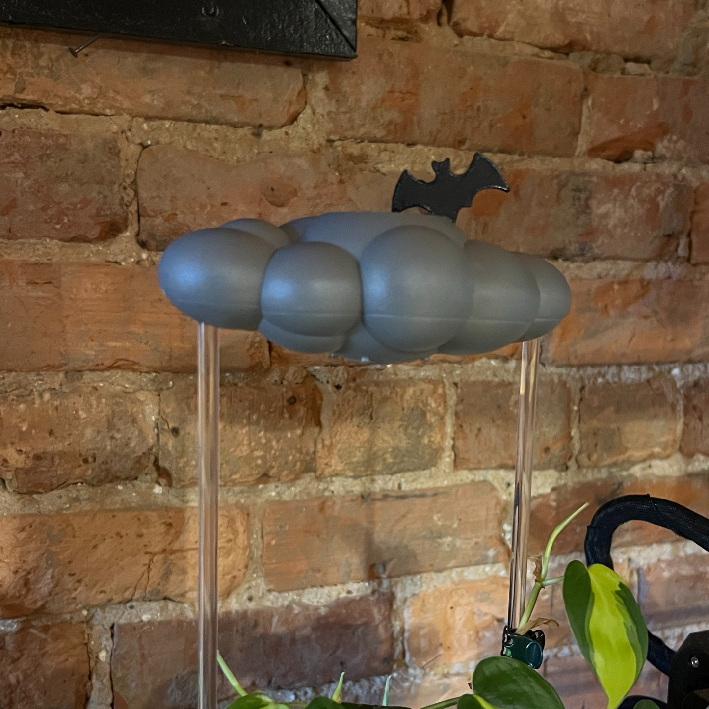 Stormy Dripping Rain Cloud with Bat Charm