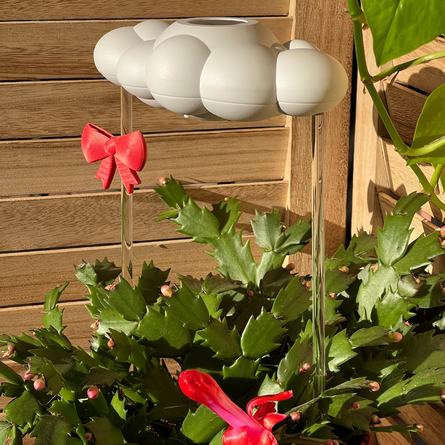 Original Dripping Rain cloud with 3D printed bow charm
