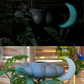 Glow in the dark moon charm for dripping rain cloud