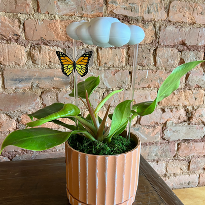 Orange Butterfly Charm for dripping rain cloud