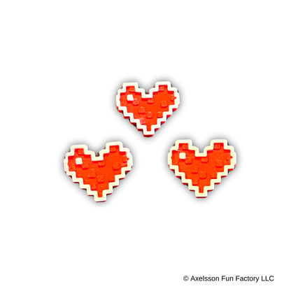 Pixel Heart Charm Set