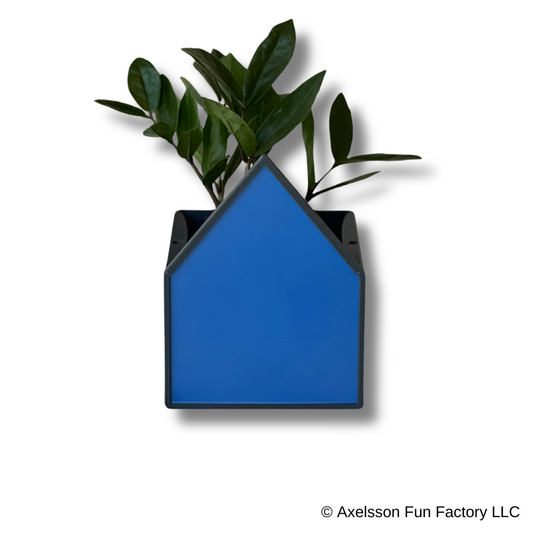 Blue House Planter for Rain Cloud