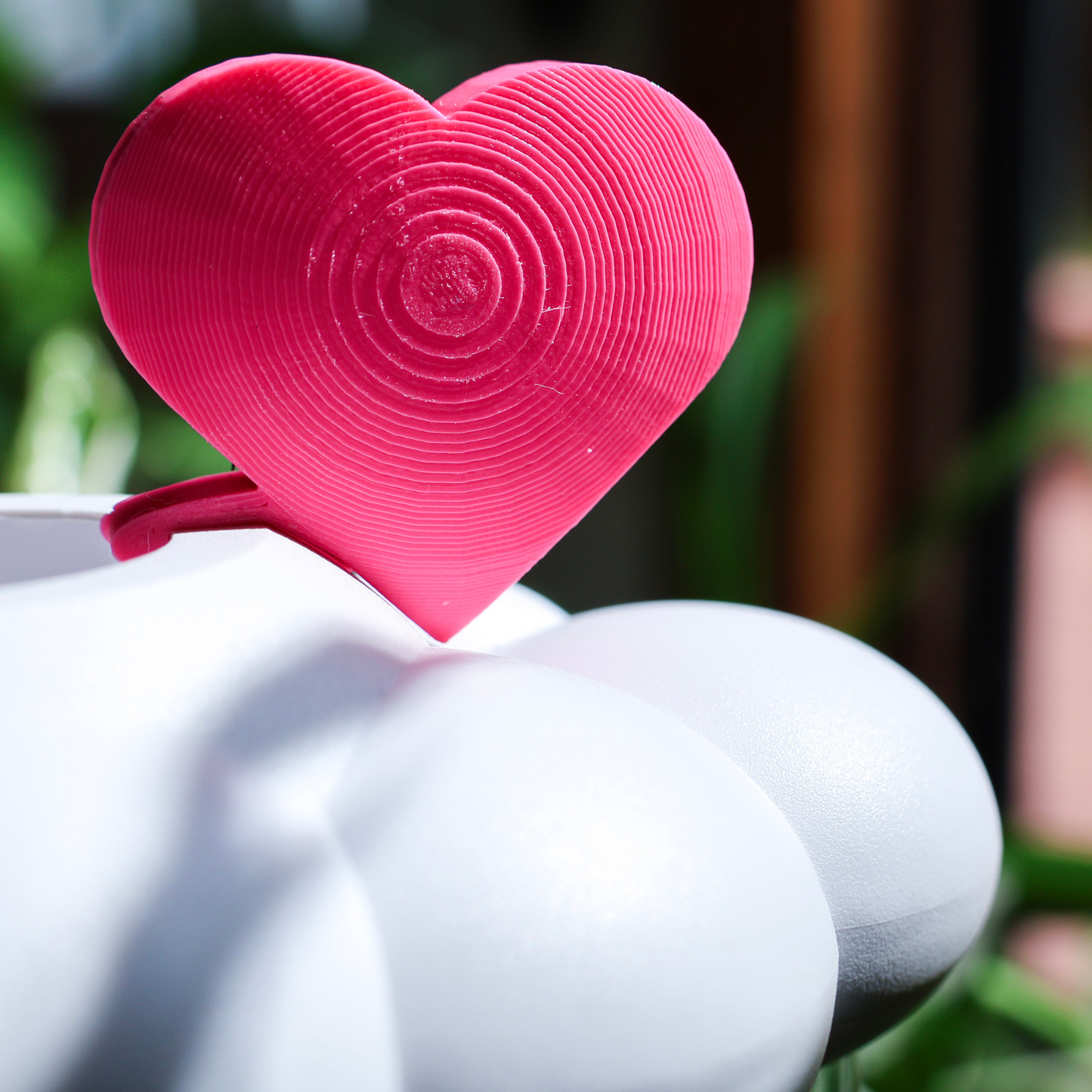 Pink Heart Charm for dripping rain cloud