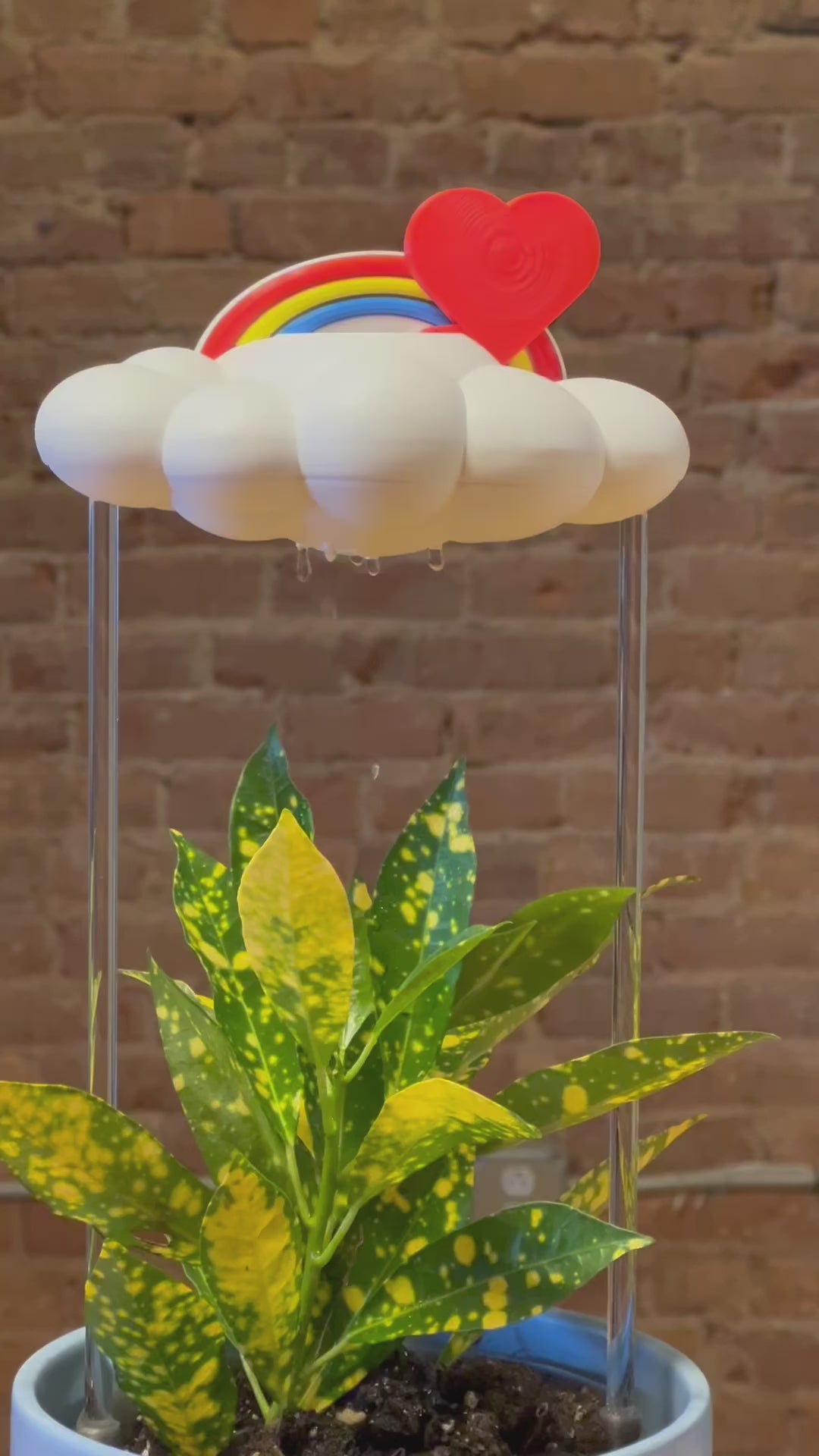 Red Heart and rainbow add-ons for THE CLOUD MAKERS dripping rain cloud