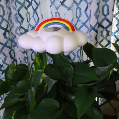 Original Dripping rain cloud by THE CLOUD MAKERS with Rainbow charm