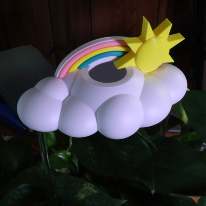 Original Dripping Rain Cloud by THE CLOUD MAKERS with Sun and Pastel Rainbow Charms