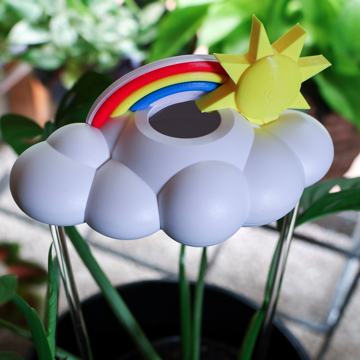 Original Dripping rain cloud by THE CLOUD MAKERS with rainbow and sun charms