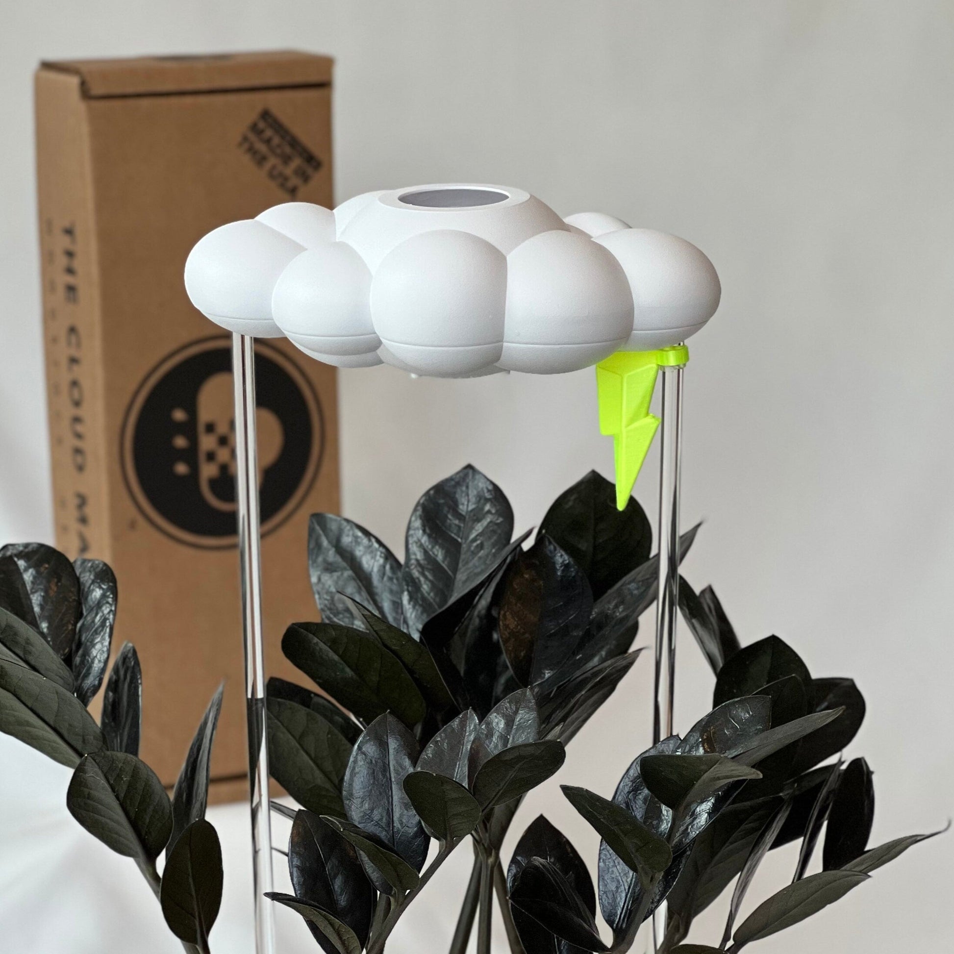 Original Dripping Rain Cloud with Neon Lightning Bolt by THE CLOUD MAKERS