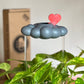 Stormy Dripping Rain Cloud with Red Heart