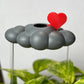 Stormy Dripping Rain Cloud with Red Heart