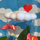 Original Dripping Rain Cloud with Red Heart