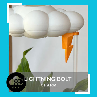 Original Dripping Rain cloud with Lightning Bolt Charm