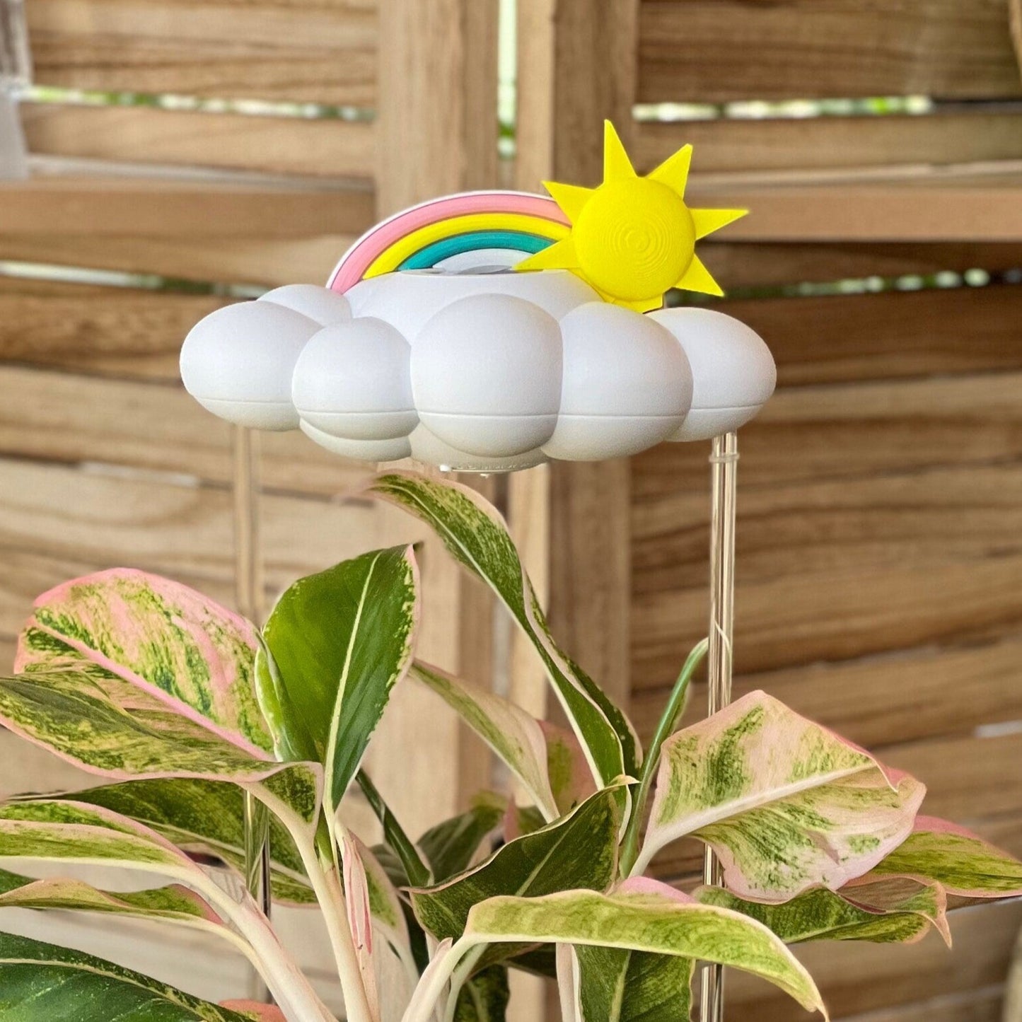 Sun and Pastel Rainbow charm set with original dripping rain cloud
