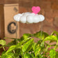 Original Dripping Rain Cloud by THE CLOUD MAKERS with Pink Heart Charm