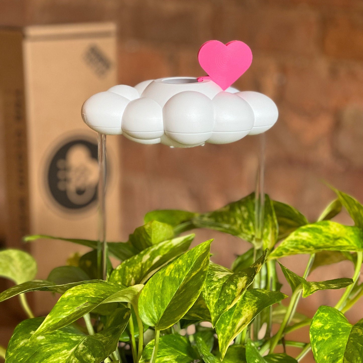 Original Dripping Rain Cloud by THE CLOUD MAKERS with Pink Heart Charm