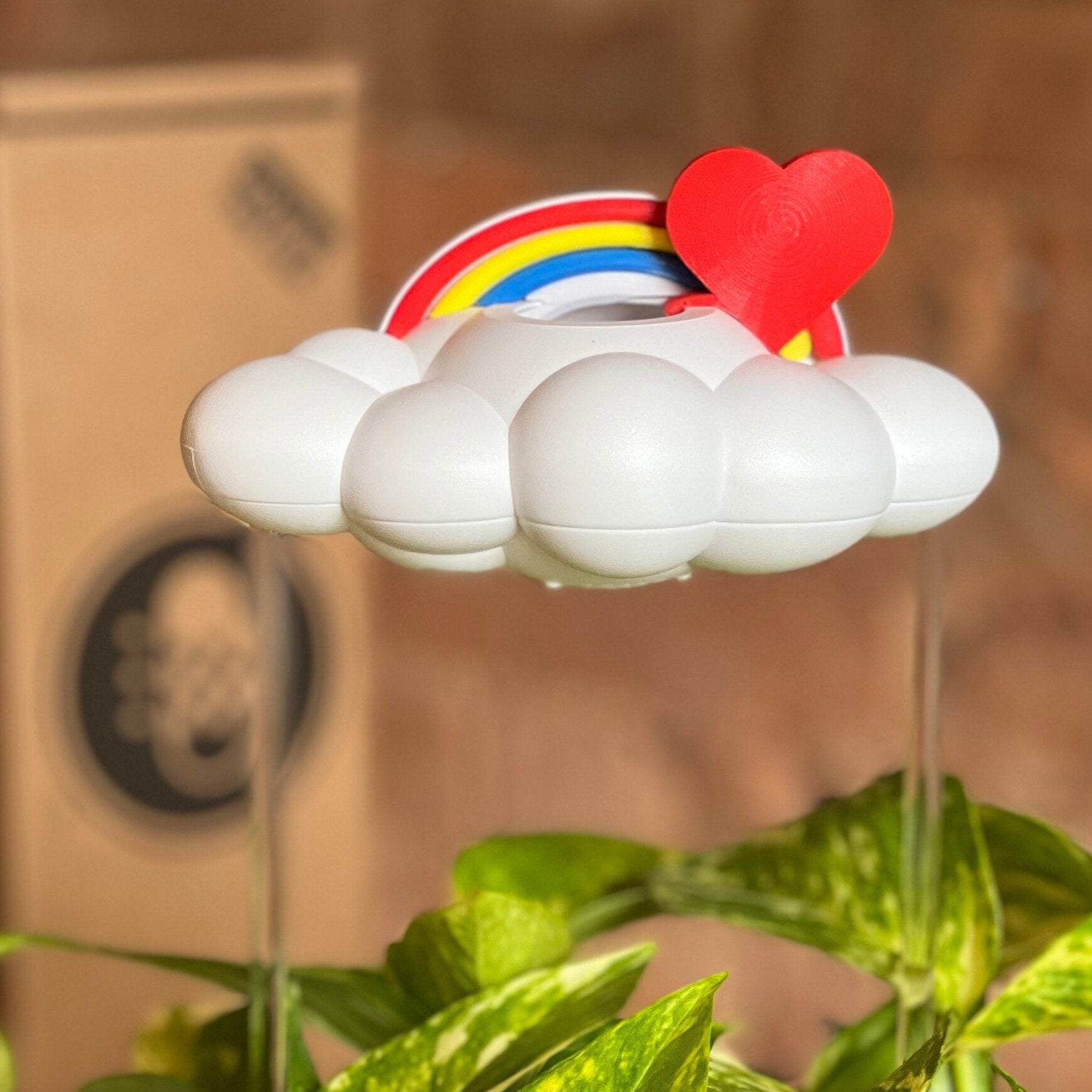 Original Dripping Rain Cloud + Red Heart Charm + Rainbow Charm