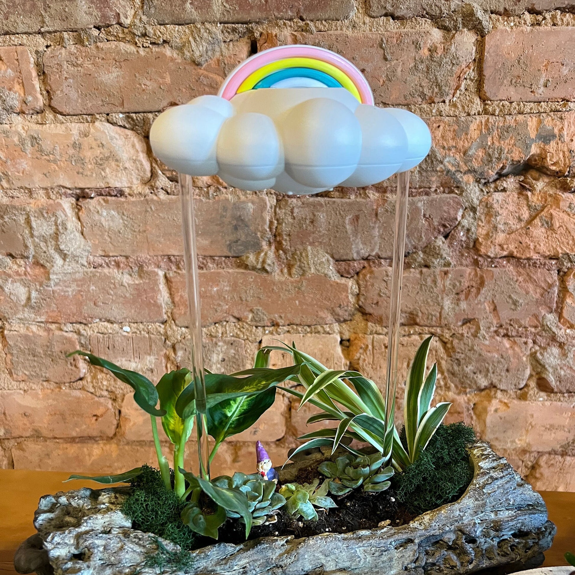Original Dripping Rain Cloud by THE CLOUD MAKERS with Pastel Rainbow Charm