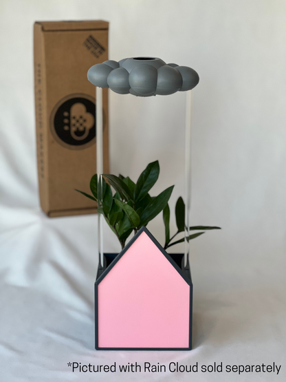 Pink House Planter for THE CLOUD MAKERS dripping Rain Cloud